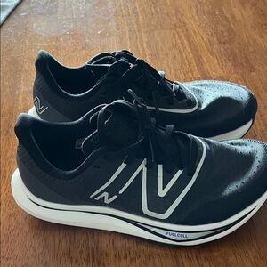 New Balance Black and White Running Shoes